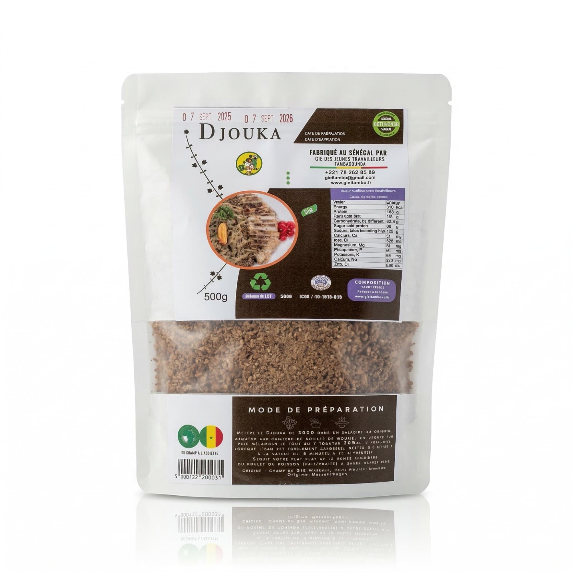 Sachet de Djouka 500g — face